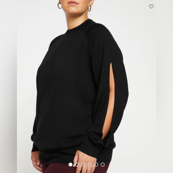 Beals Merino Cut-Out Sweater purple size 14-16 (Universal Standard S) NWT - Picture 5 of 9